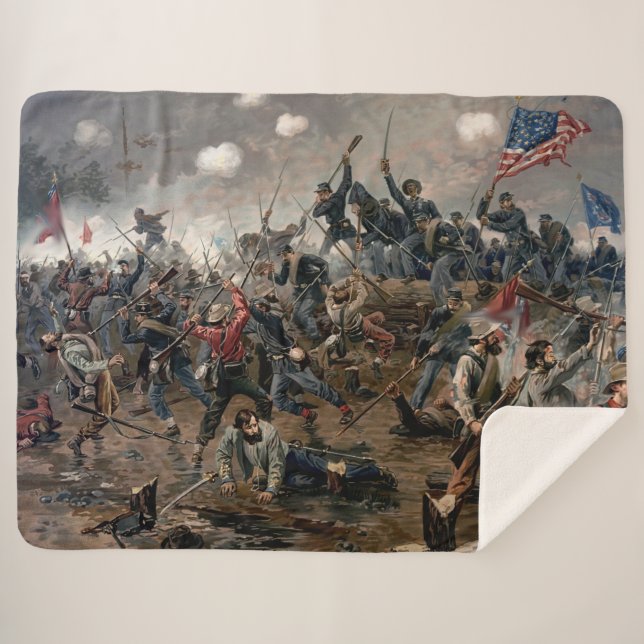 CIVIL WAR BATTLE SHERPA BLANKET (Front (Horizontal))