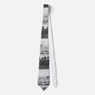 Civil War Battlefield Photo Cannons B&W Neck Tie