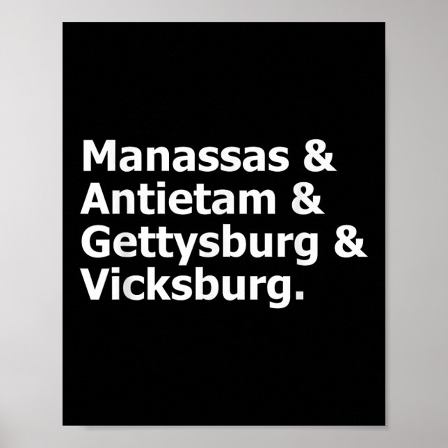 Civil War Battles Manas Antietam Gettysburg Vicksb Poster (Front)