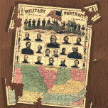 Civil War Border Military Portraits 1861, Restored Jigsaw Puzzle at Zazzle