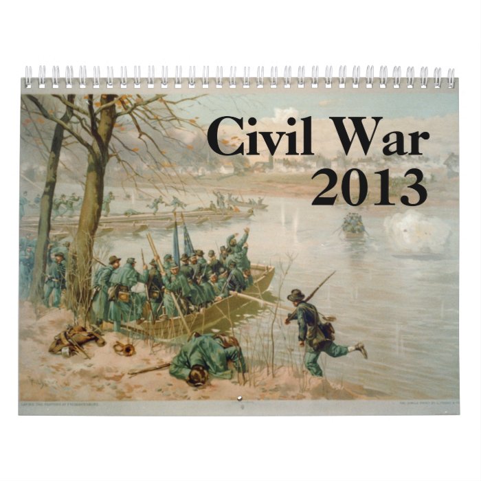 2013 calendar featuring imagery the American Civil War.