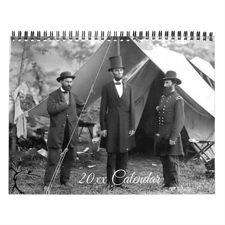 Civil War Calendar President Lincoln Zazzle