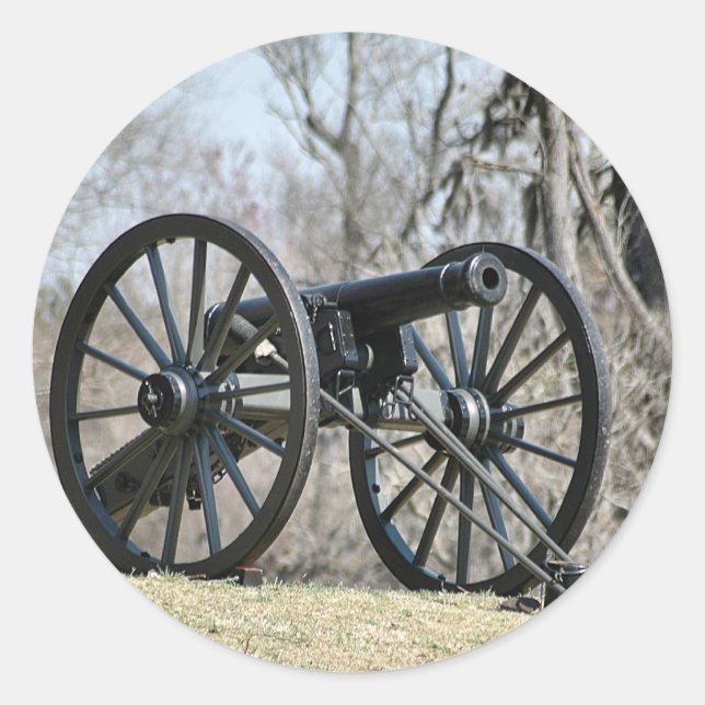 Civil War Cannon Classic Round Sticker (Front)