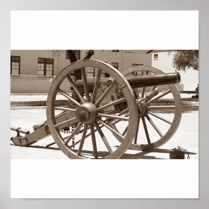Civil war cannon print