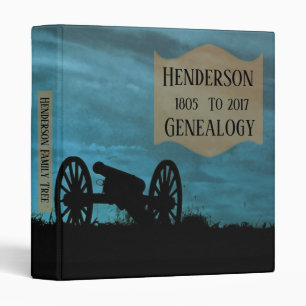 Civil War Canon At Dusk Genealogy 3 Ring Binder