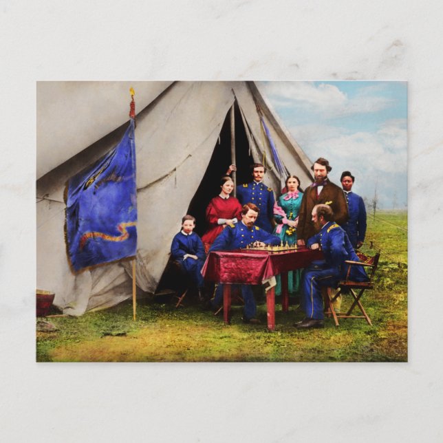 Civil War - Civil war chess set 1861 Postcard (Front)