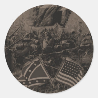 civil war classic round sticker