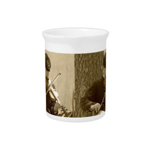 Civil War Fiddle Player Beverage Pitcher