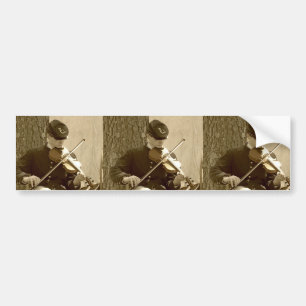 Civil War Fiddle Player Bumper Sticker
