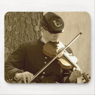Civil War Fiddle Player Mouse Pad