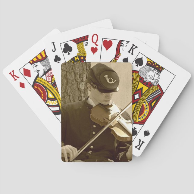 Civil War Fiddle Player Poker Cards (Back)