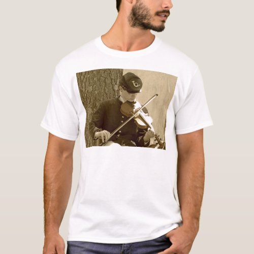 Civil War Fiddle Player T_Shirt