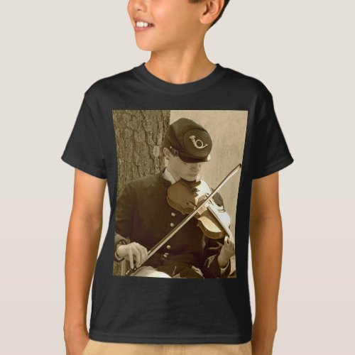 Civil War Fiddle Player T_Shirt