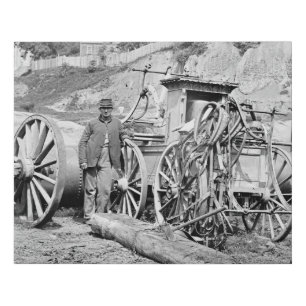 Civil War Fire Engine, 1865 Faux Canvas Print