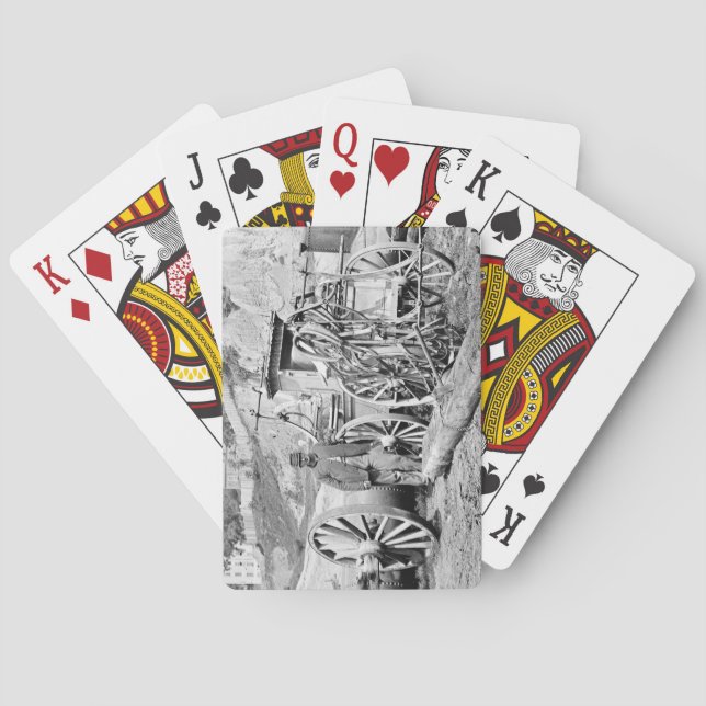 Civil War Fire Engine, 1865 Poker Cards (Back)