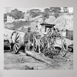 Civil War Fire Engine, 1865 Poster