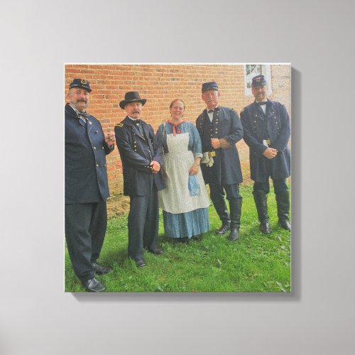 Civil War Generals and Civil War Nurse Lady Canvas Print