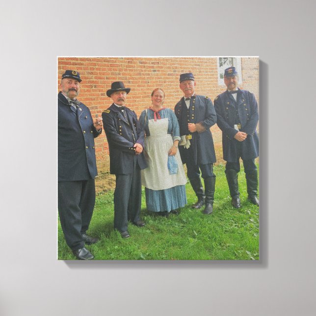 Civil War Generals and Civil War Nurse Lady Canvas Print (Front)