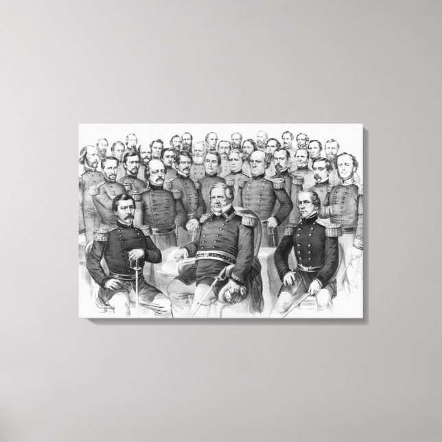 "Civil War Generals of the Union" wrapped canvas Print (Front)