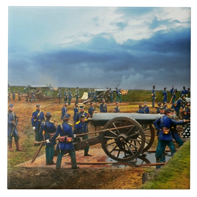 Civil War - Heavy artillery unit 1861 Ceramic Tile (Front)