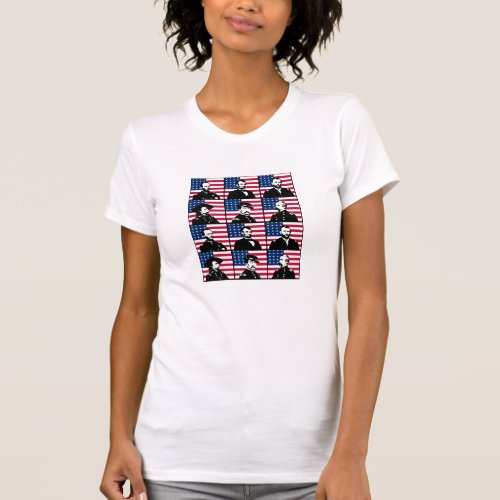 Civil War Heroes and The American Flag T_Shirt