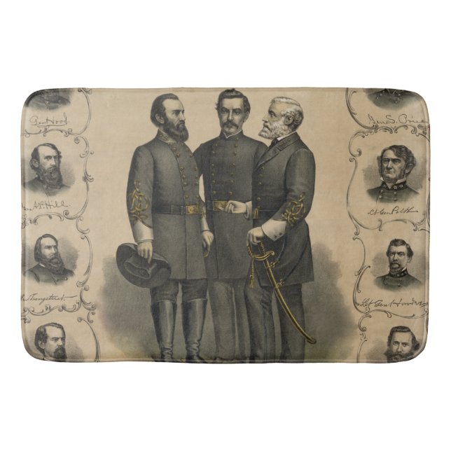 Civil War Heroes Bathroom Mat (Front)