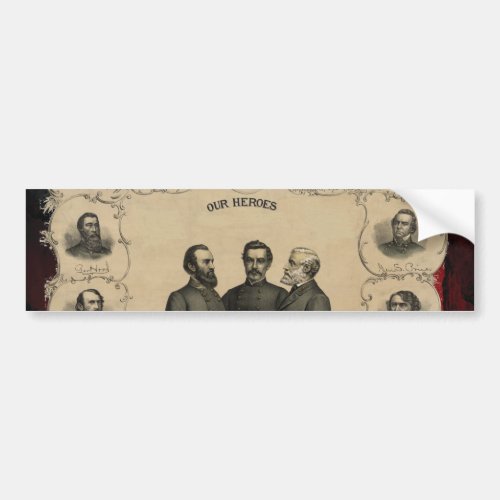 Civil War Heroes Bumper Sticker