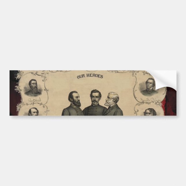 Civil War Heroes Bumper Sticker (Front)