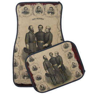 Civil War Heroes Car Floor Mat