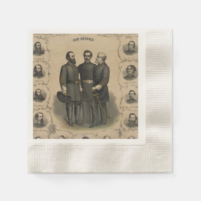 Civil War Heroes 🛡️ Celebration Napkins (Front)