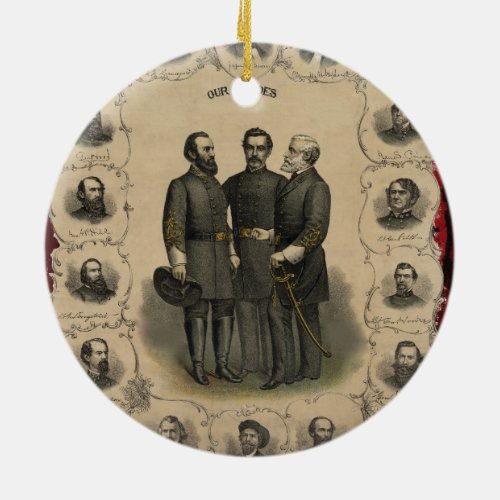 Civil War Heroes Ceramic Ornament