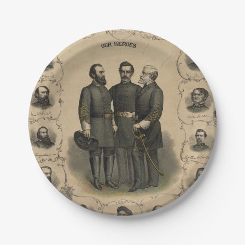 Civil War Heroes Paper Plates