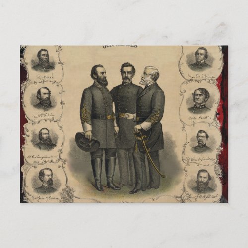 Civil War Heroes Postcard