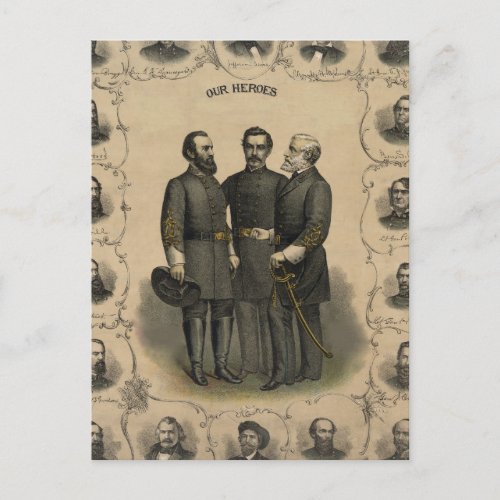 Civil War Heroes Postcard