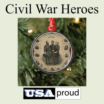 Civil War Heroes Southern Generals Epic Value Metal Ornament by Anarchasm at Zazzle