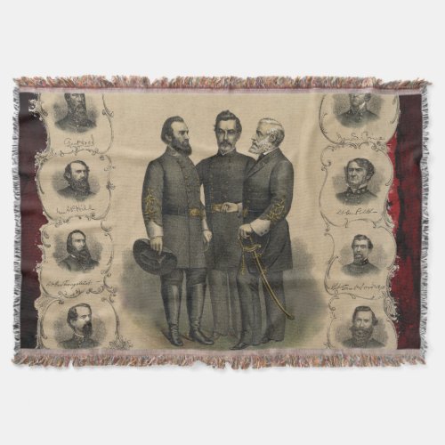 Civil War Heroes Throw Blanket
