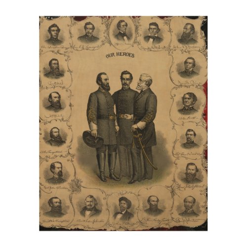 Civil War Heroes Wood Wall Art