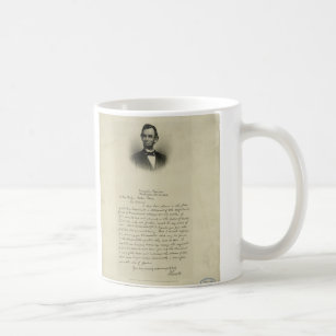Civil War Letter from Abraham Lincoln to Mrs Bixby Coffee Mug