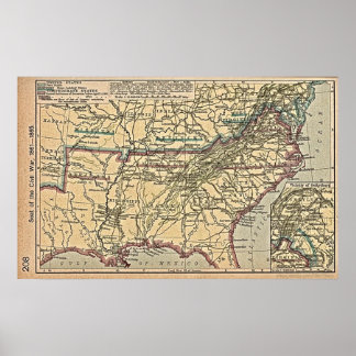 Civil War MAP Poster