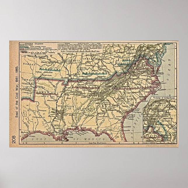Civil War MAP Poster (Front)