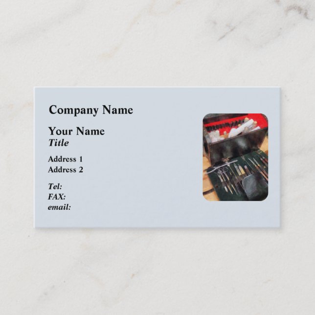 Civil War Medical Instruments Business Card (Front)