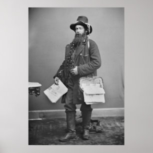 Civil War Newspaperman, 1860s Poster