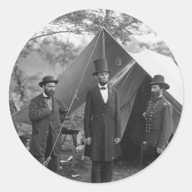 Civil War Photo Circa 1862 Classic Round Sticker (Front)