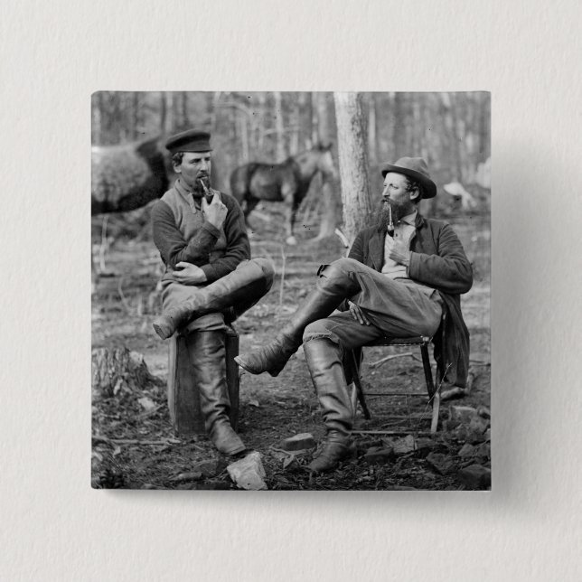 Civil War Pipes, 1864 Pinback Button (Front)