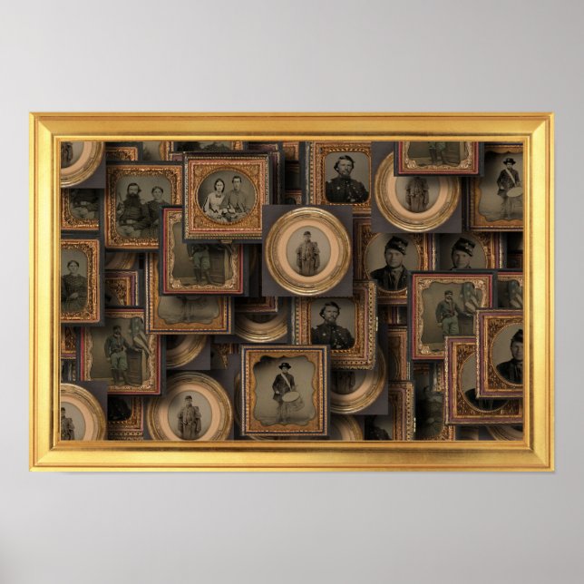 Civil War Portrait Collage Poster (Front)