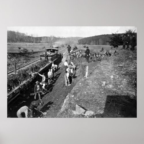 Civil War Railroad at Clifton Virginia 1863 Poster