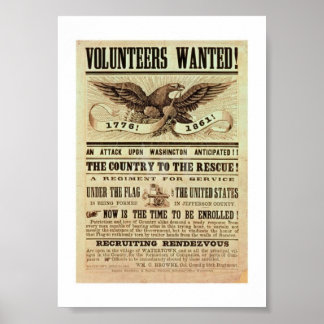 Civil War Recruiting Poster