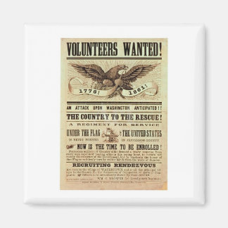 Civil War Recruiting Poster Magnet