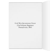 Civil War Recruitment Poster, 22 Infantry Regiment (Inside (Left))