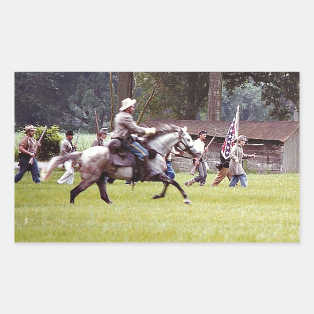 Civil War Reenactment Rectangular Sticker (Front)